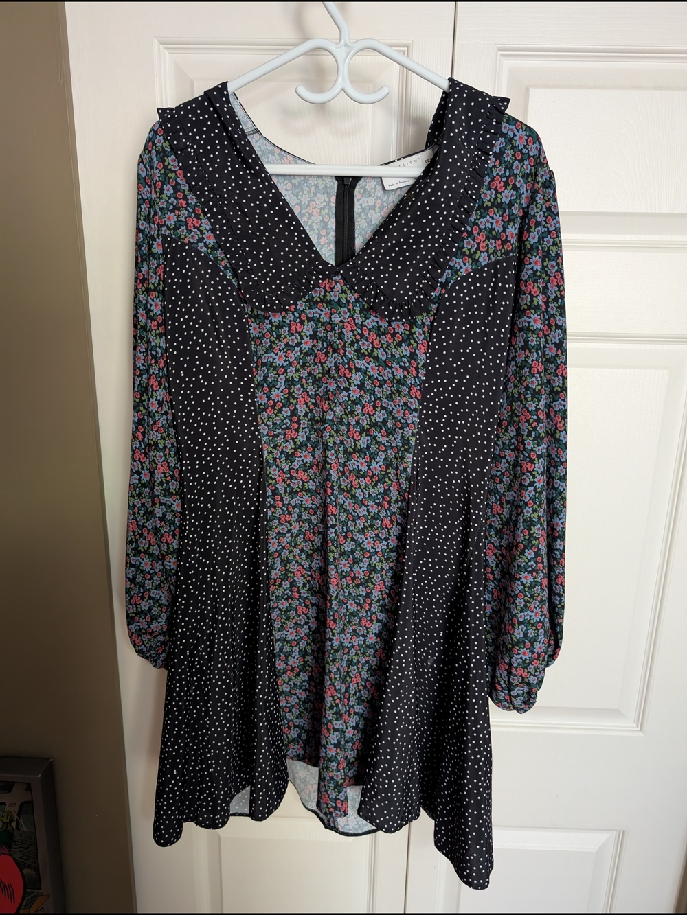 Cute ASOS Mixed Pattern Mini Dress - Picture 1 of 5